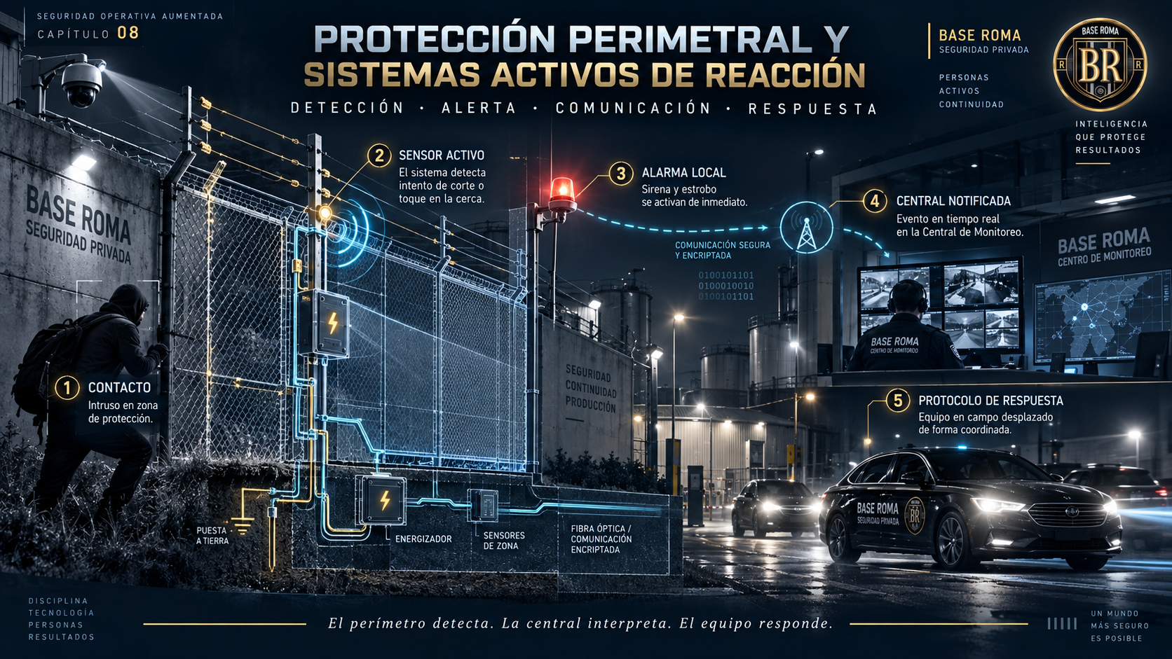 BASE ROMA: Protección perimetral y sistemas activos de reacción